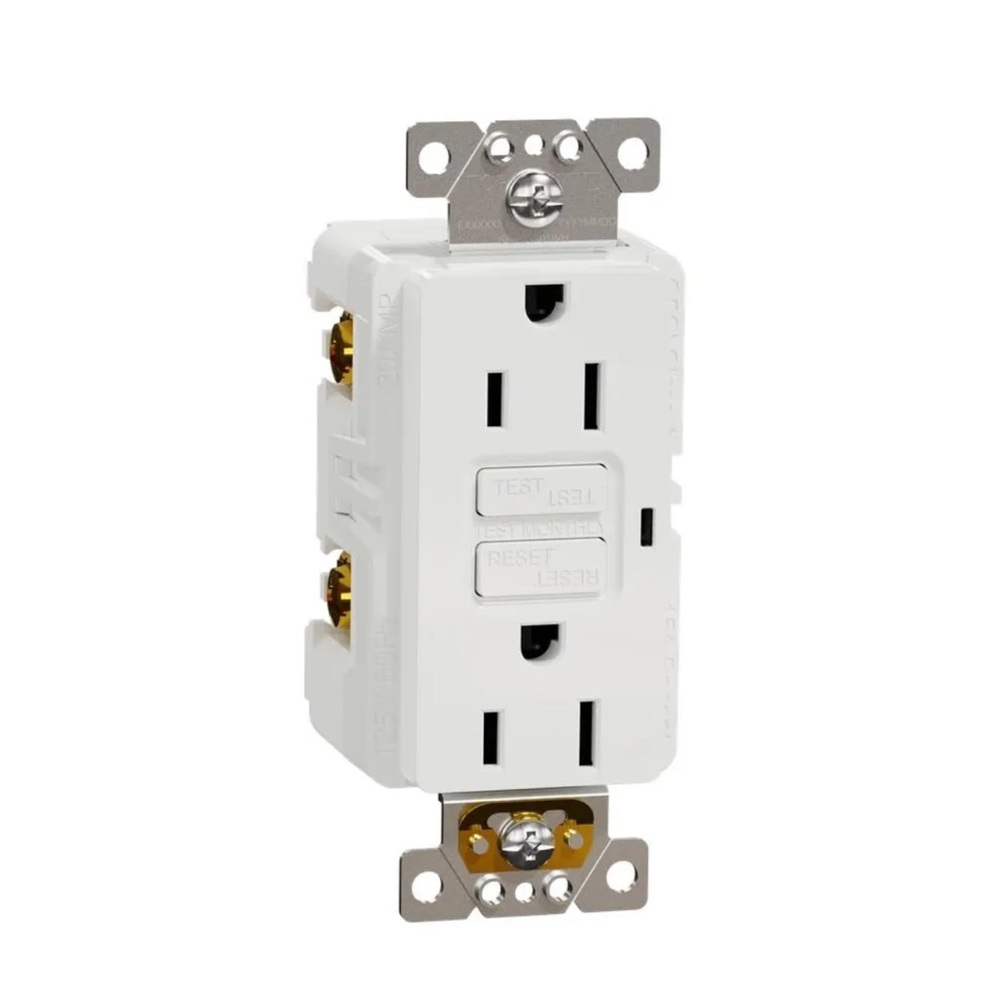 Square D Schneider Electric 15A GFCI SQR51101WH Outlet X Series 125-Volt Tamper